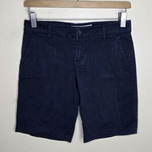 Aeropostale | Girls Navy Blue Bermuda Twill Uniform Shorts Stretch